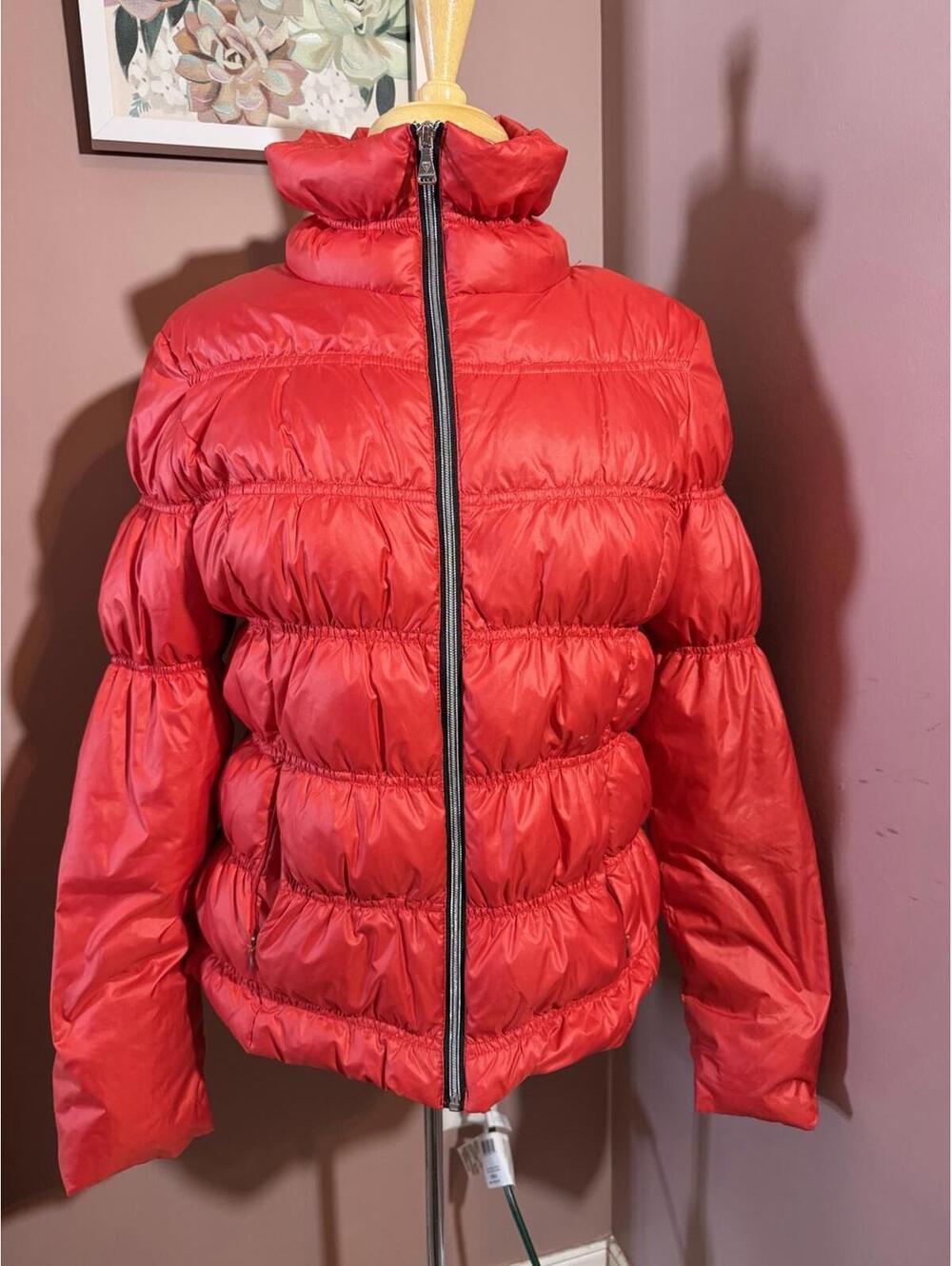 Guess Down Puffer Jacket Womens Large Red